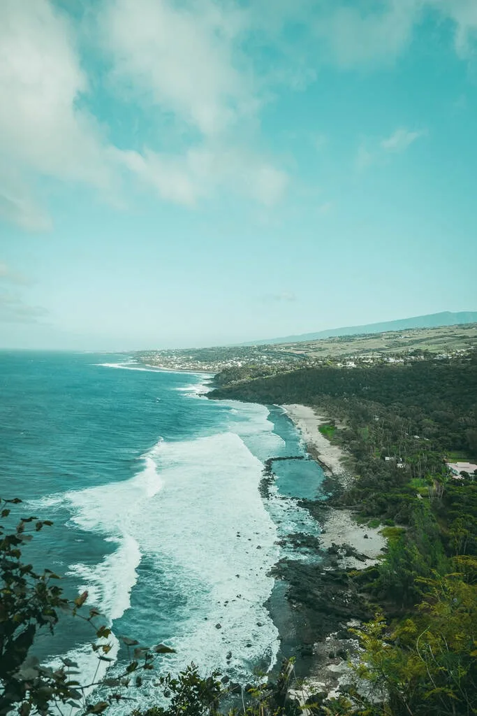 Plage de Grande Anse sur l'île de la Réunion.