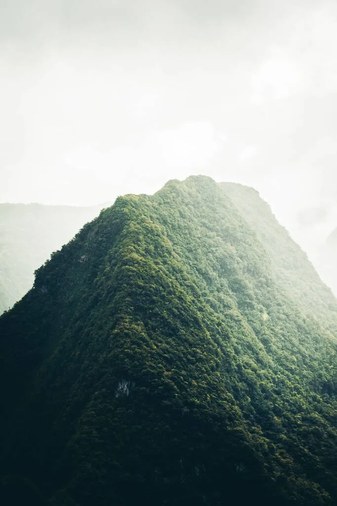 colline verte de Takamaka à la Réunion